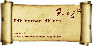 Fürstner Áron névjegykártya