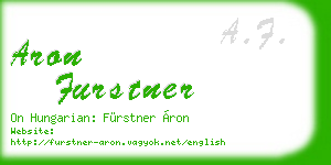 aron furstner business card